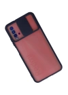 BFS  Xiaomi Redmi 9T Kılıf Palm Buzlu Kamera Sürgülü Silikon - Lacivert