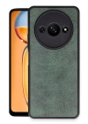 BFS  Xiaomi Redmi A3 4G Kılıf Aras Deri Kapak - Koyu Yeşil