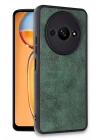 BFS  Xiaomi Redmi A3 4G Kılıf Aras Deri Kapak - Koyu Yeşil