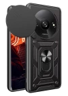 BFS  Xiaomi Redmi A3 4G Kılıf Pars Lens Yüzüklü Silikon - Siyah