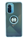 BFS  Xiaomi Redmi K40 Kılıf Montreal Yüzüklü Silikon Kapak - Buz Mavi