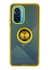 BFS  Xiaomi Redmi K40 Kılıf Montreal Yüzüklü Silikon Kapak - Sarı