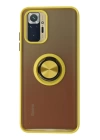BFS  Xiaomi Redmi Note 10 Kılıf Montreal Yüzüklü Silikon Kapak - Sarı