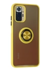 BFS  Xiaomi Redmi Note 10 Kılıf Montreal Yüzüklü Silikon Kapak - Sarı