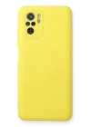 BFS  Xiaomi Redmi Note 10 Kılıf Nano içi Kadife Silikon - Sarı