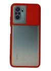 BFS  Xiaomi Redmi Note 10 Kılıf Palm Buzlu Kamera Sürgülü Silikon - Kırmızı