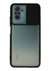 BFS  Xiaomi Redmi Note 10 Kılıf Palm Buzlu Kamera Sürgülü Silikon - Siyah