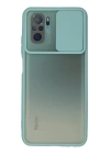BFS  Xiaomi Redmi Note 10 Kılıf Palm Buzlu Kamera Sürgülü Silikon - Turkuaz