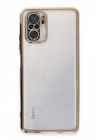 BFS  Xiaomi Redmi Note 10 Kılıf Razer Lensli Silikon - Gold