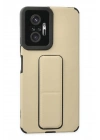 BFS  Xiaomi Redmi Note 10 Pro Kılıf Mega Standlı Silikon - Gold
