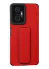BFS  Xiaomi Redmi Note 10 Pro Kılıf Mega Standlı Silikon - Kırmızı