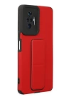 BFS  Xiaomi Redmi Note 10 Pro Kılıf Mega Standlı Silikon - Kırmızı