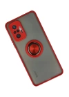 BFS  Xiaomi Redmi Note 10 Pro Kılıf Montreal Yüzüklü Silikon Kapak - Kırmızı