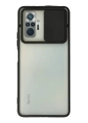 BFS  Xiaomi Redmi Note 10 Pro Kılıf Palm Buzlu Kamera Sürgülü Silikon - Siyah
