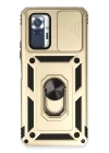 BFS  Xiaomi Redmi Note 10 Pro Kılıf Pars Lens Yüzüklü Silikon - Gold