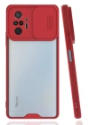 BFS  Xiaomi Redmi Note 10 Pro Kılıf Platin Kamera Koruma Silikon - Kırmızı