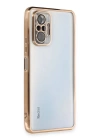BFS  Xiaomi Redmi Note 10 Pro Kılıf Razer Lensli Silikon - Gold