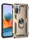 BFS  Xiaomi Redmi Note 10 Pro Kılıf Sofya Yüzüklü Silikon Kapak - Gold