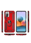 BFS  Xiaomi Redmi Note 10 Pro Kılıf Sofya Yüzüklü Silikon Kapak - Kırmızı