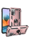 BFS  Xiaomi Redmi Note 10 Pro Kılıf Sofya Yüzüklü Silikon Kapak - Rose