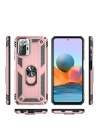 BFS  Xiaomi Redmi Note 10 Pro Kılıf Sofya Yüzüklü Silikon Kapak - Rose