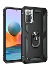 BFS  Xiaomi Redmi Note 10 Pro Kılıf Sofya Yüzüklü Silikon Kapak - Siyah