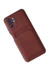 BFS  Xiaomi Redmi Note 10S Kılıf Kelvin Kartvizitli Silikon - Bordo