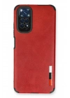 BFS  Xiaomi Redmi Note 11 Kılıf Loop Deri Silikon - Kırmızı