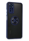 BFS Xiaomi Redmi Note 11 Kılıf Montreal Yüzüklü Silikon Kapak - Lacivert