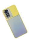 BFS  Xiaomi Redmi Note 11 Kılıf Palm Buzlu Kamera Sürgülü Silikon - Sarı