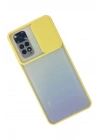 BFS Xiaomi Redmi Note 11 Kılıf Palm Buzlu Kamera Sürgülü Silikon - Sarı