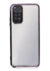 BFS  Xiaomi Redmi Note 11 Kılıf Razer Lensli Silikon - Mor