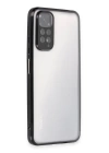 BFS  Xiaomi Redmi Note 11 Kılıf Razer Lensli Silikon - Siyah