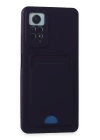 BFS  Xiaomi Redmi Note 11 Pro Kılıf Kelvin Kartvizitli Silikon - Derin Mor