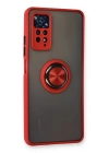 BFS  Xiaomi Redmi Note 11 Pro Kılıf Montreal Yüzüklü Silikon Kapak - Kırmızı
