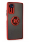 BFS Xiaomi Redmi Note 11 Pro Kılıf Montreal Yüzüklü Silikon Kapak - Kırmızı