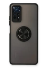 BFS  Xiaomi Redmi Note 11 Pro Kılıf Montreal Yüzüklü Silikon Kapak - Siyah