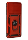 BFS  Xiaomi Redmi Note 11 Pro Kılıf Pars Lens Yüzüklü Silikon - Kırmızı