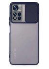 BFS  Xiaomi Redmi Note 11 Pro Plus 5G Kılıf Palm Buzlu Kamera Sürgülü Silikon - Lacivert