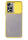 BFS  Xiaomi Redmi Note 11 Pro Plus 5G Kılıf Palm Buzlu Kamera Sürgülü Silikon - Sarı