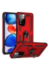 BFS  Xiaomi Redmi Note 11 Pro Plus 5G Kılıf Sofya Yüzüklü Silikon Kapak - Kırmızı