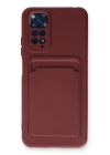 BFS  Xiaomi Redmi Note 11S Kılıf Kelvin Kartvizitli Silikon - Bordo