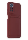 BFS  Xiaomi Redmi Note 11S Kılıf Kelvin Kartvizitli Silikon - Bordo