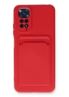 BFS  Xiaomi Redmi Note 11S Kılıf Kelvin Kartvizitli Silikon - Kırmızı
