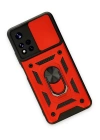 BFS  Xiaomi Redmi Note 11T Kılıf Pars Lens Yüzüklü Silikon - Kırmızı