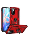 BFS  Xiaomi Redmi Note 11T Kılıf Sofya Yüzüklü Silikon Kapak - Kırmızı