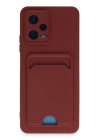 BFS  Xiaomi Redmi Note 12 4G Kılıf Kelvin Kartvizitli Silikon - Bordo
