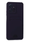 BFS  Xiaomi Redmi Note 12 4G Kılıf Kelvin Kartvizitli Silikon - Derin Mor