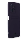 BFS  Xiaomi Redmi Note 12 4G Kılıf Kelvin Kartvizitli Silikon - Derin Mor