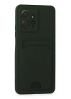 BFS  Xiaomi Redmi Note 12 4G Kılıf Kelvin Kartvizitli Silikon - Koyu Yeşil